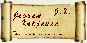 Jevrem Koljević vizit kartica